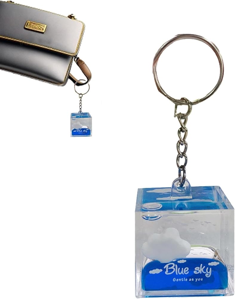 Amazon.co.jp: [EOPBCD] 水キーホルダー、かわいい液体キーホルダー